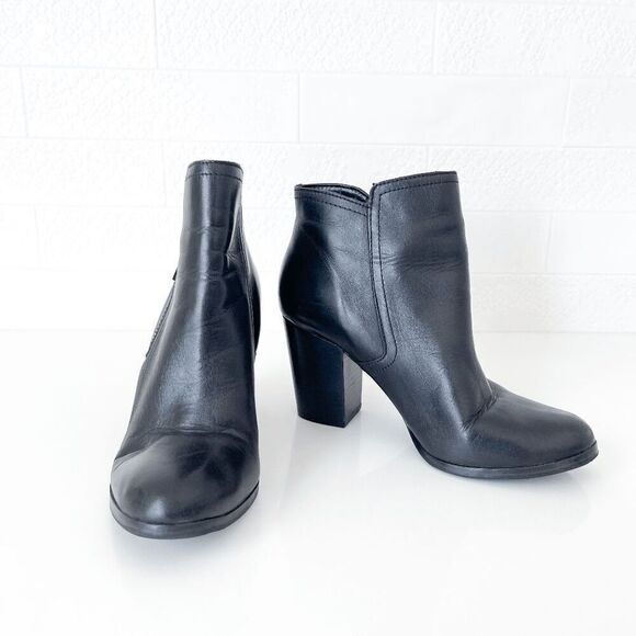 Aldo Womens Chunky Heel Zipper Ankle Bootie Boots Black 7.5 - Picture 4 of 7